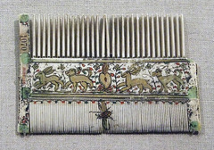 Painted Ivory Comb in the Metropolitan Museum of Art, April 2011