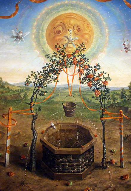 Detail of Wishing Well in the Brooklyn Museum, August 2007