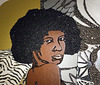 Detail of A Little Taste Outside of Love by Mickalene Thomas in the Brooklyn Museum, March 2010