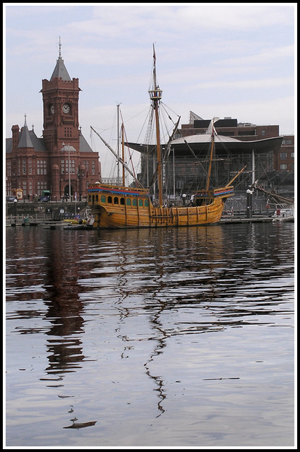 The Mathew moored up