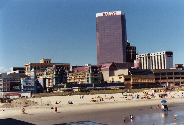 View of the Beach and Boardwalk from the Pier of Caesars' Mall in Atlantic City, Aug. 2006