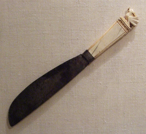 Steel Knife with Ivory Handle in the Metropolitan Museum of Art, February 2010