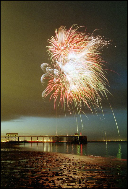 fireworks off the pier