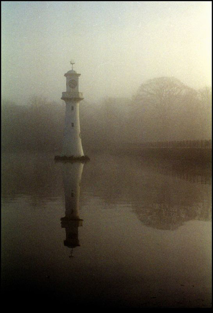 lighthouse in the mist