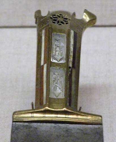 Detail of the Hilt from one of a Pair of Serving Knives in the Metropolitan Museum of Art, May 2010