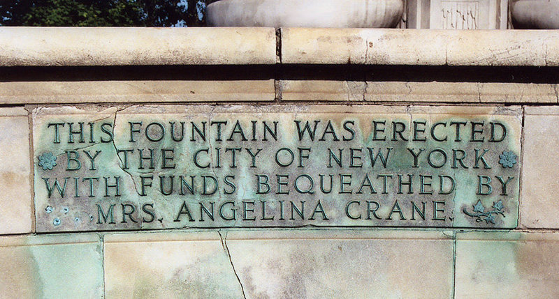 Inscription on the Fountain Near the Kew Gardens Courthouse, Sept. 2006