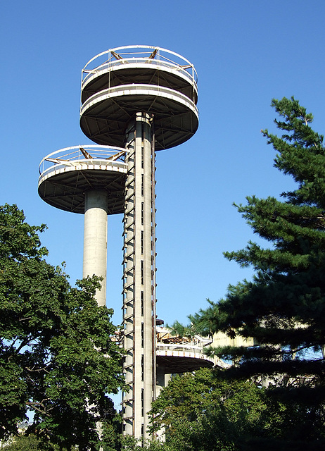 Towers from the NY State Pavilion from the World's Fair in Flushing Meadows-Corona Park,  September 2007