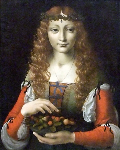 Girl With Cherries Attributed to Giovanni Ambrogio de Predis in the Metropolitan Museum of Art, Sept. 2007