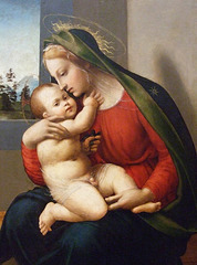 Detail of the Madonna and Child by Francesco Granacci in the Metropolitan Museum of Art, January 2010