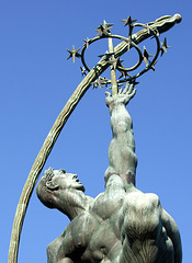 Detail of the Rocket Thrower in Flushing Meadows-Corona Park, September 2007