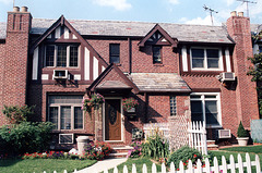 Tudor-Style Attached House on Wetherole St. in Rego Park, Aug. 2006