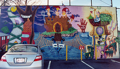 Parking Lot Mural on Steinway St. in Astoria, April 2007