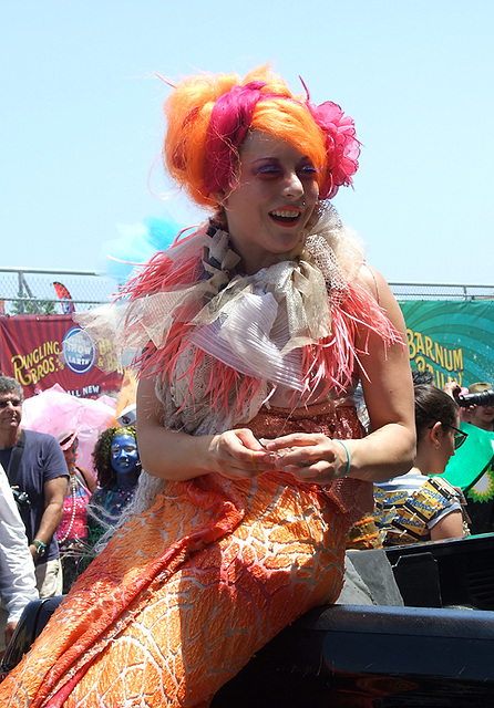 Mermaid in Orange at the Coney Island Mermaid Parade, June 2010
