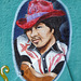 Detail of a Cowboy from a Mural in a Parking Lot on Steinway Street in Astoria, May 2010