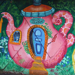 Detail of a Mural in a Parking Lot on Steinway Street in Astoria, May 2010