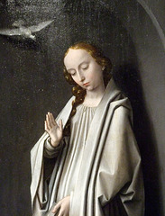 Detail of the Virgin Annunciate by Gerard David in the Metropolitan Museum of Art, January 2008