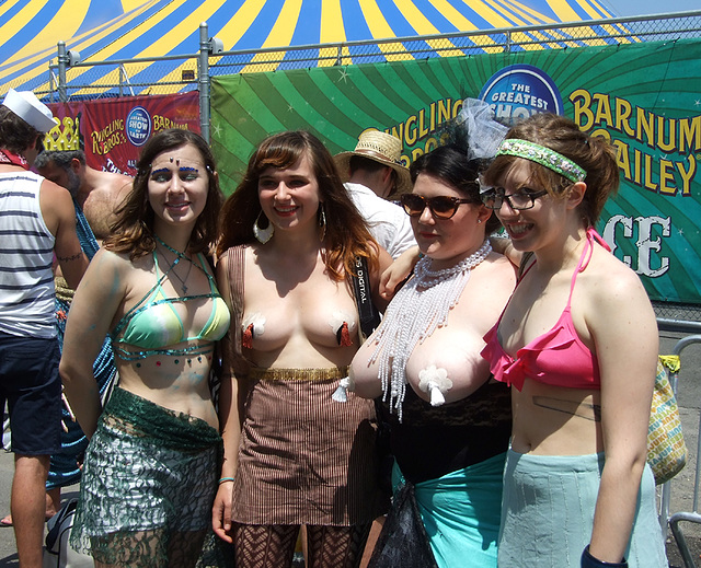 Four Mermaids at the Coney Island Mermaid Parade, June 2010