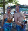 Mermaid and King Neptune in Blue at the Coney Island Mermaid Parade, June 2010