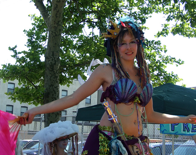 Girl on Stilts at the Coney Island Mermaid Parade, June 2010
