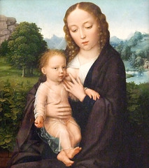 Detail of a Virgin and Child Attributed to Simon Bening in the Metropolitan Museum of Art, August 2010