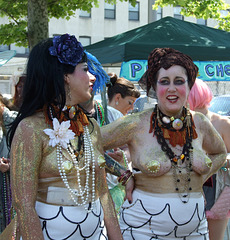 Mermaids in Gold Glitter at the Coney Island Mermaid Parade, June 2010