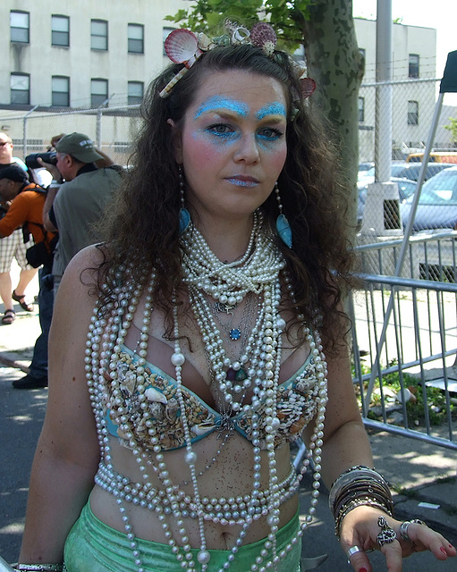Mermaid in Pearls at the Coney Island Mermaid Parade, June 2010