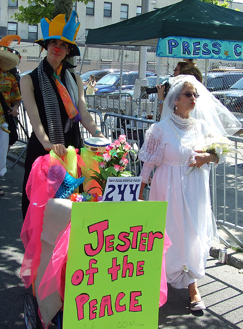 Jester of the Peace at the Coney Island Mermaid Parade, June 2010