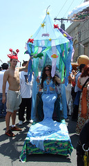 The Brown-Haired Mermaid at the Coney Island Mermaid Parade, June 2010