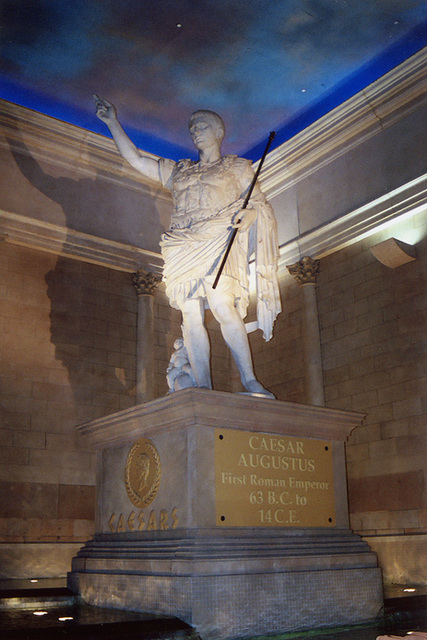 Replica of the Prima Porta Augustus at Caesars Palace in Atlantic City, Aug. 2006