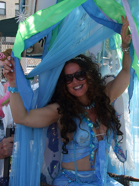 The Brown-Haired Mermaid at the Coney Island Mermaid Parade, June 2010