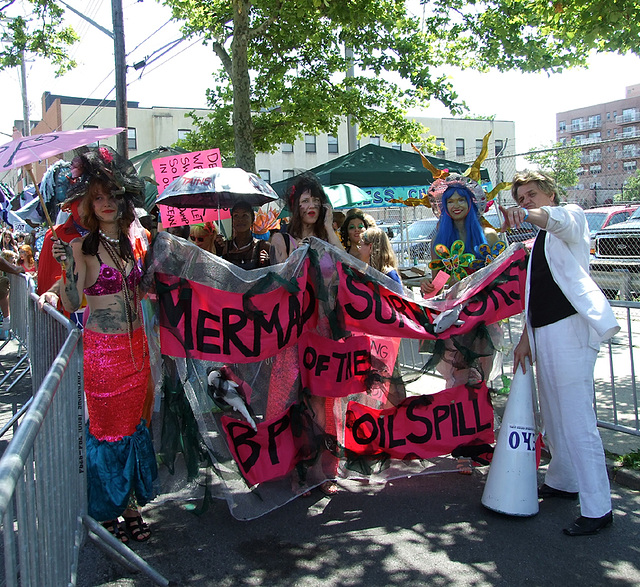 Mermaid Survivors of the Oil Spill at the Coney Island Mermaid Parade, June 2010