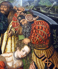 Detail of The Martyrdom of Saint Barbara by Cranach in the Metropolitan Museum of Art, December 2007