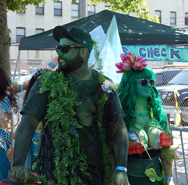 Green Sea Creatures at the Coney Island Mermaid Parade, June 2010