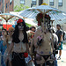 Skull-Faced Mermaids with Parasols at the Coney Island Mermaid Parade, June 2010