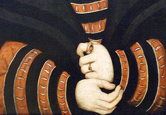 Detail of a Portrait of a Man with a Gold Embroidered Cap by Cranach in the Metropolitan Museum of Art, August 2010