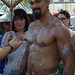 Shirtless King Neptune at the Coney Island Mermaid Parade, June 2010