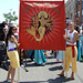 Banner for the Chumdog Millionaire Group at the Coney Island Mermaid Parade, June 2010