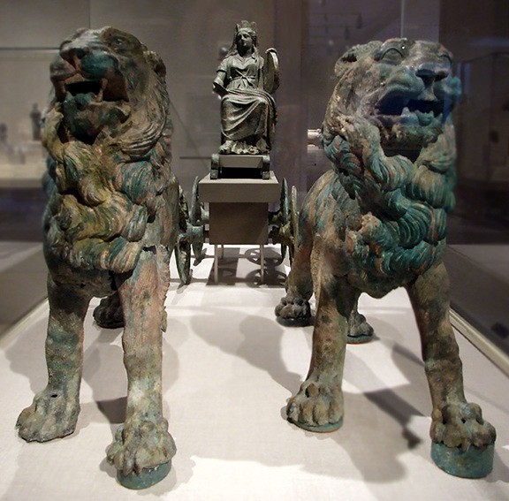 Bronze Statuette of Cybele in a Cart Drawn by Lions in the Metropolitan Museum of Art, July 2007