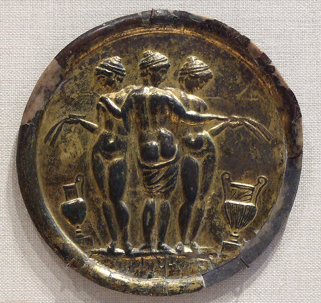 Gilded Bronze Mirror with the Three Graces in the Metropolitan Museum of Art, December 2008