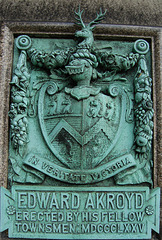 Statue of Colonel Edward Ackroyd, All Souls, Haley Hill, Halifax , West Yorkshire