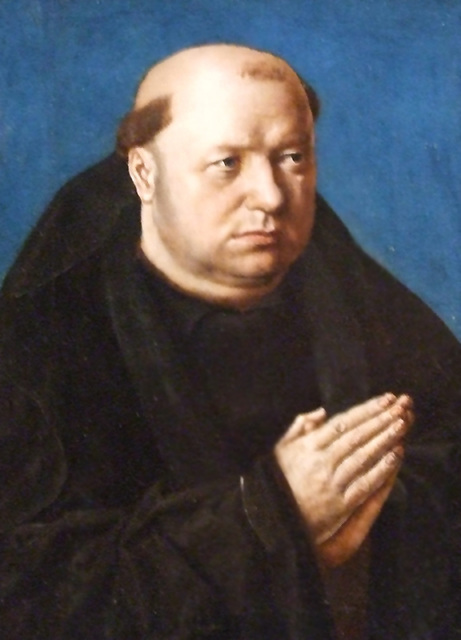 Detail of a Portrait of a Monk in Prayer by a French Painter in the Metropolitan Museum of Art, August 2010