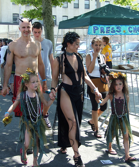 Family Group at the Coney Island Mermaid Parade, June 2010