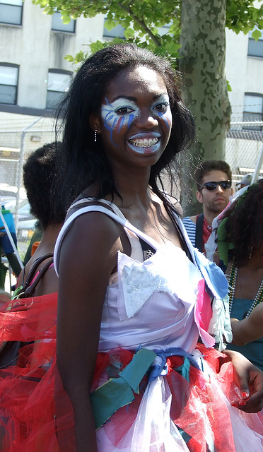 Mermaid in Red, White, and Blue at the Coney Island Mermaid Parade, June 2010