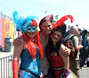 Pirate and Two Masked Mermaids at the Coney Island Mermaid Parade, June 2010