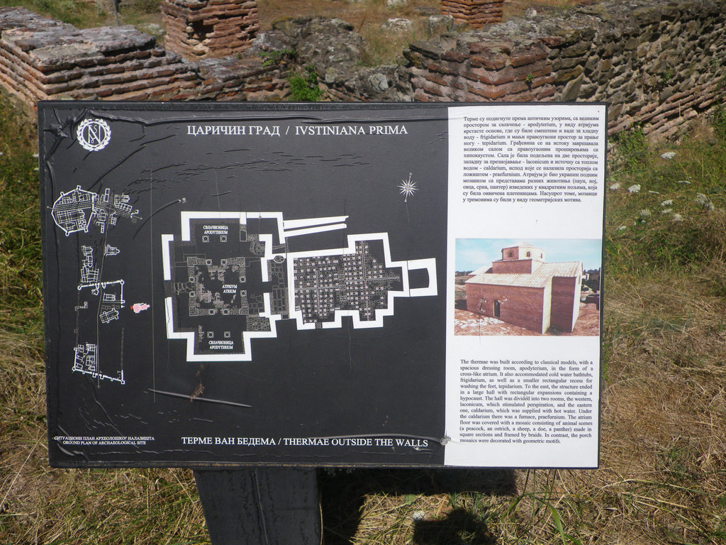 Justinian Prima : Plan des thermes est