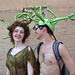Medusa and a Male Gorgon at the Coney Island Mermaid Parade, June 2010