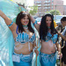 Mermaids in Aqua with Tridents at the Coney Island Mermaid Parade, June 2010