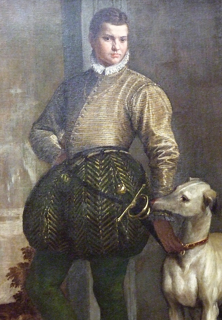 Detail of a Boy with a Greyhound by Veronese in the Metropolitan Museum of Art, December 2010