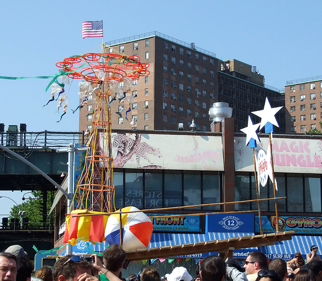 Parachute Jump, Boardwalk, and Astroland Float at the Coney Island Mermaid Parade, June 2010