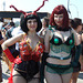 Sideshow Devil and Snake Charmer Mermaids at the Coney Island Mermaid Parade, June 2010